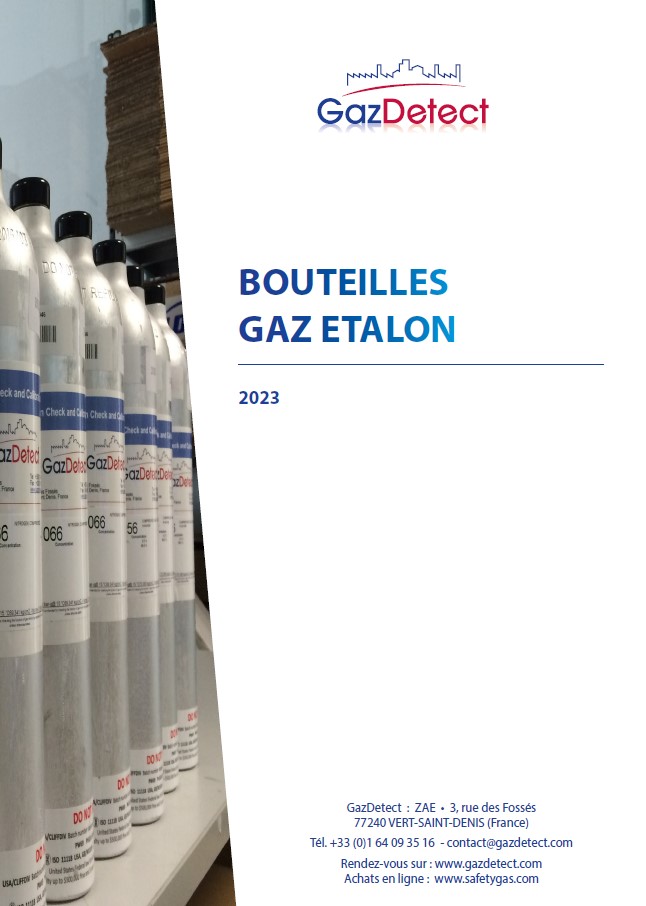 Catalogue bouteilles gaz étalon